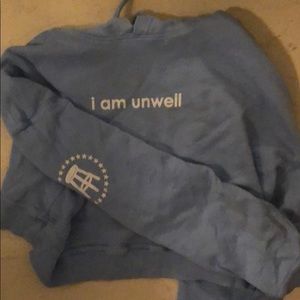 Light blue cropped call her daddy hoodie